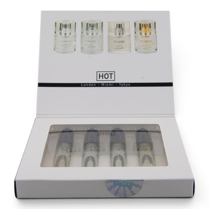 Desire Cities – Feromoniparfyymi Discovery Set naisille – HOT Pheromone Perfume Tester-Box LMTD Women 4x5 ml